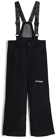 Spyder Isolierte Skihose für Jungen mit seitlichem Reißverschluss, Schwarz, 12
