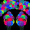 109 Packungen Neon-Ballons Schwarzlicht-Ballons Glow in The Dark Fluoreszierende Polka Dot Latex Luftballons Assortierte Farben Light Up Neon Party Zubehör Leuchtende Partydekoration