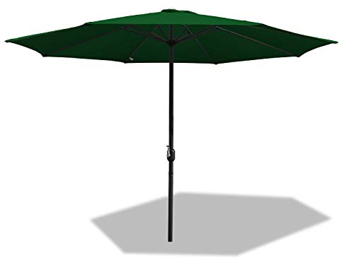 Eulenke Sonnenschirm Ø 350 cm gartenschirm Polyester UV-Schutz Wasserabweisend und schmutzabweisend Groß Marktschirm für Garten, Balkon und Terrasse, ohne Ständer, grün