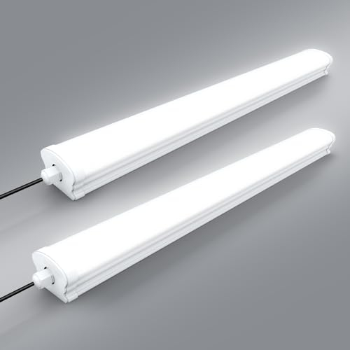 Lightasea Feuchtraumleuchte Led, Led Röhre 150cm 50W 5000LM 6500K Kaltweiß IP66 Wannenleuchte Werkstattlampe Kellerlampe 180° Abstrahlwinkel Led Leuchtstoffröhre für Keller Werkstatt Garage Küche Büro
