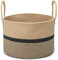 Virklyee Cestas de Lavandería Tejidas para Mantas 32L Almacenamiento Tejida Canasta Φ40 x H25 CM Cesta Para la Ropa Sucia Con Asa, Guardar Ropa, Mantas, Juguetes(3 -Colores Marrón)