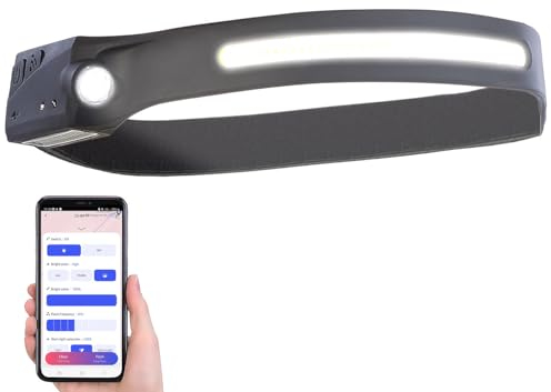 KryoLights Lauflicht: Smarte Akku-Stirnlampe mit 2 Lichtquellen, 500 Lumen, SOS-Melder, App (Stirnlampe LED, LED-Kopflampe, Apple Apple iPad)