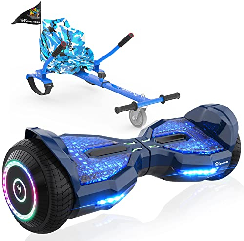 EVERCROSS 6,5 Zoll Hoverboards mit Sitz, App-fähige Bluetooth Hoverboards, Hoverboards mit 3 Pedallichter, Self Balance Scooter Geburtstag Kinder Erwachsene Warenlager in DE