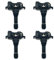 Autoreifendrucksensor TPMS für Jeep Compass Grand Cherokee Renegade, 4-teiliger Reifendrucksensor 68313387AA 68313387AB