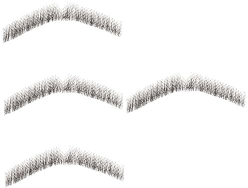 DEARMAMY 4 Sets Simulated Fake Beard Fake Mustache Halloween Mustache Lifelike Mustache Cosplay Fake Beard Simulated Beards Beard Costume Cosplay Beard False Beard Realistic Fake Beard Glue