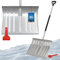 KOTARBAU® Set Schneeschaufel für Auto 50 cm mit Aluminiumstiel 138 cm + Eiskratzer Auto Set Schneeschieber für Auto zur Schneeräumung Scheibenkratzer Auto mit Gummilippe Snow Shovel Car