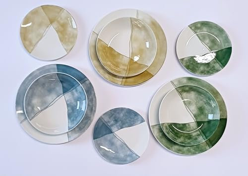 Servizio Piatti per 12 Persone in Gress Porcellana 36 pezzi per Lavastoviglie modello (aranico)