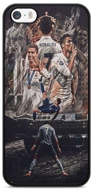 Générique Phone Case Compatible with iPhone 7 Plus/8 Plus Legend Football Gold Ronaldo Messi Neymar Mbappe Ref 6101
