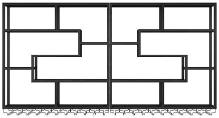 THGYJP Portabottiglie da Parete con portabicchieri, mensola da Bar Galleggiante in Metallo con portabottiglie e portabicchieri per la conservazione di liquori, mensole galleggianti da Par