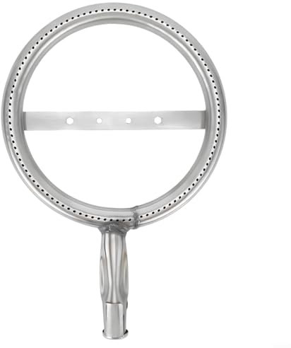 ZiStarlilife Bruciatore rotondo per barbecue a gas di ricambio, diametro 19 cm, lunghezza 28 cm, in acciaio inox, parti di ricambio per barbecue all'aperto