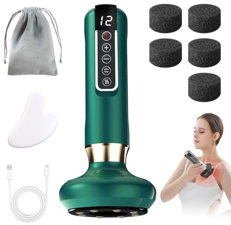 Masseur Anti Cellulite, Serenya Ventouse Electrique Anti Cellulite, Appareil Anti Cellulité Masseur de Graisse à 12 Niveaux (Vert)
