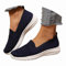 Chaussure Orthopédique Femme Pied Large Ete Baskets Femmes Légères Sneakers Maille Confortables pour Marche, Travail & Été Sandales Chaussures Bleu Marine