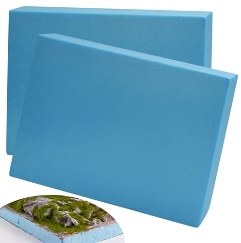 Extruded Polystyrene Foam Hartschaumplatten zum Basteln(2, 30*20*5cm) | Styroporplatten zum Basteln für Landschafts Modellierung Dekoration Verpackung Modellbau 2Stk