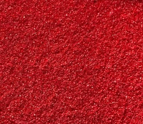 FAIRY TAIL & GLITZER FEE 5 kg de sable décoratif rouge – Fabriqué en Allemagne – Sable fin de couleur rouge pour décoration, vase, bougies, mariage, fleuriste, bricolage, jardin et événements, sable