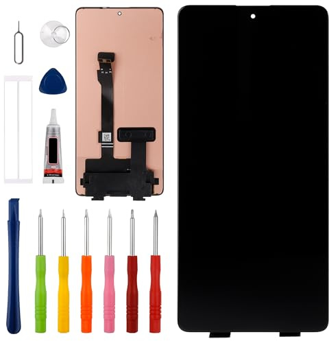 Vvsialeek Pantalla LCD de repuesto compatible con Redmi Note 12 Pro 5G (Note 12 pro+5G/X5 PRO 5G) pantalla táctil LCD con kit de herramientas, sin huellas dactilares