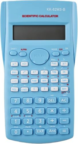 Calculadora científica KK-82MS-B/KK-82MS-D con pantalla LCD borrada. 240 funciones, pantalla de 2 líneas. para Oficina y Estudios (Azul).