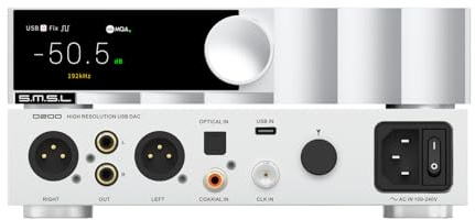 SMSL D200 Hi-Fi Audio Decoder ROHM BD34352EKV Chip XU316 MQA-CD DSD512 USB Coaxial Optical Blutetooth with Remote Control