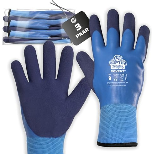 Covent Winter Arbeitshandschuhe Herren Gr 8-3-er Set - Lagerarbeiter | Warme Montagehandschuhe, EN388 Bauhandschuhe für Bauarbeiter, Transportarbeiter