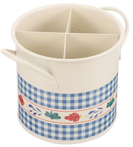 Gatuida Porte-baguettes Mural Vintage Compartiments Robuste Organiseur Ustensiles et Couverts de Cuisine Support Pratique pour Libérer Espace et Ranger les Couverts Efficacement