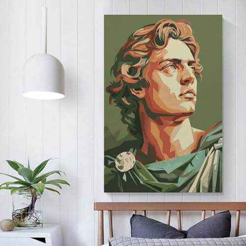 POLIUAWS Alexander The Great Poster Gemälde Poster Für Büro Klassenzimmer Leinwand Moderne Leinwand Wandkunst 16x24inch(40x60cm)