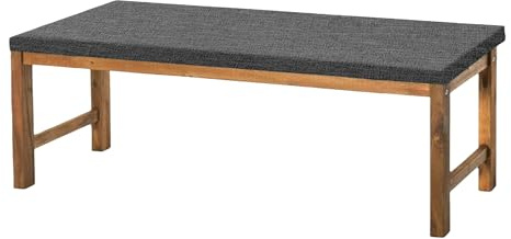 GOUBO Benutzerdefinierte Bankkissen 33 x 96 cm Unterseite Antirutsch Auflage Ersatzpolster Waschbar Abnehmbar für Banke Kissen Kissenauflage for Küchenbank Gardenbank Essbank, Dunkelgrau