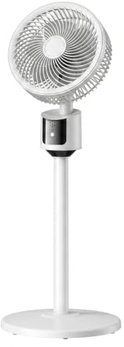 PithCogent Pedestal Fans Adjustable, 3 Speeds Pedestal Standing Fans For Bedroom, Quiet Stand Up Fan With Usb Power, 5m Air Circulation - White