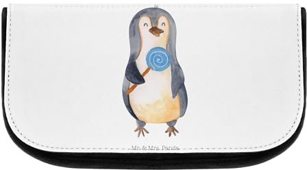 Mr. & Mrs. Panda Kosmetiktasche Pinguin Lolli - Geschenk, Kosmetiktasche Klein, niedlich, Make Up Tasche, Spruch, Süßigkeiten, Kind, Blödsinn,