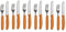Victorinox 12-tlg. Tafelmesser - Tomatenmesser Besteck Set Swiss Classic mit Wellenschliff rostfrei - Swiss Made - Orange