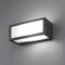 MAZZOLA LUCE Applique lampada da parete per esterno giardino ip54 grigio antracite e27 moderna rettangolare - Certificazione Elettrica Italiana