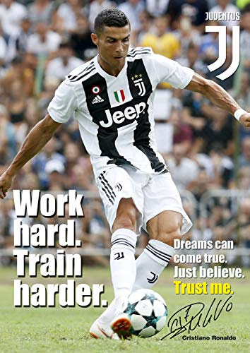 Poster, Motiv: Ronaldo Juventus, Nr. 14, signiert (Kopie), A3, 420 x 297 mm