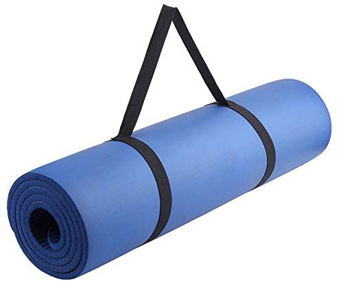 UEB Cinghia Tappetino Yoga Cinghia Regolabile Resistente per Tappetino Yoga, in Poliestere Nero