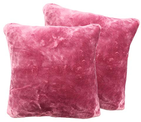 2er Pack Kuschelkissen Premium Cashmere Feeling Kissen 50x50 cm Flauschiges Sofakissen (Beere)
