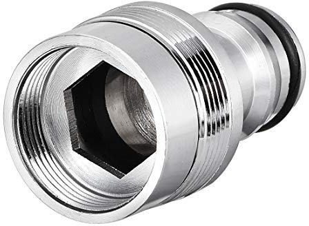 sourcing map Messing Gartenschlauch Schnellverbindung Wasserhahn Adapter 20mm Innengewinde