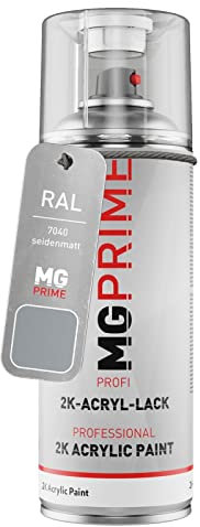 RAL 7040 Gris fenêtre/Window grey mat satiné acrylique bombe aérosol 2C 400ml séchage rapide