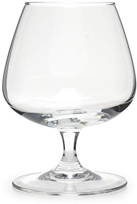 Lot de 4 verres à Cognac avec verre en cristal