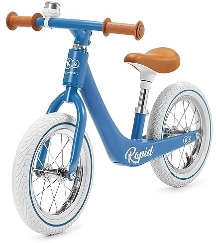 Kinderkraft Draisienne en Métal RAPID, Vélo sans Pédale, Style Rétro, Bleu