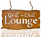 Metall Tafel Grill und Chill Lounge Rost aufhängen Schriftzug Garten Frühling Spruch rostig Edelrost L45 cm B2S BACK2SEASON