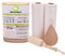 Bamboo Paper Towels Reusable Washable - 2 Rolls 1 Year Supply & Natural Loofah Sponges For Kitchen | Eco Friendly Paper Towel Alternative For Heavy Duty Cleaning | Zero Waste Unpaper Towels