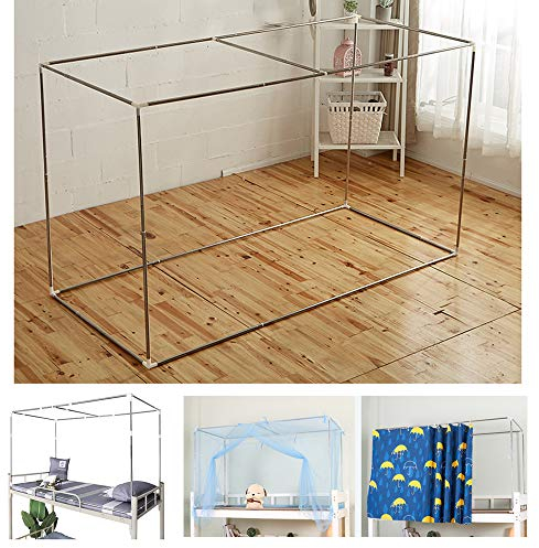 HOXMOMA Versenkbare Moskitonetzhalterung für Studentenwohnheime, Teleskop Edelstahl Bett Baldachin Rahmen, Universal Bed Canopy Support einstellbar