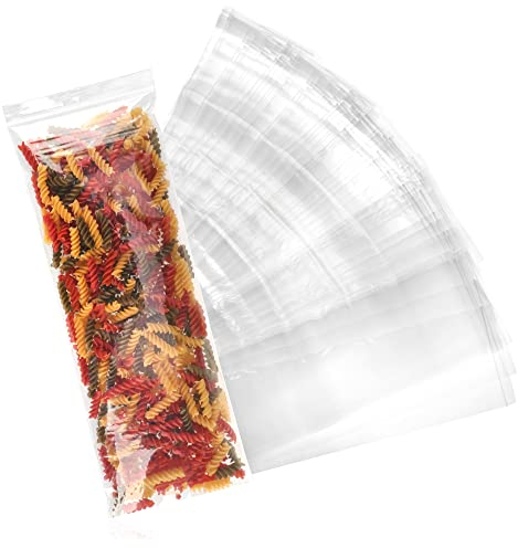 COM-FOUR® 100x Sachets à fermeture par pression - Sachets transparents à fermeture par pression - Sac zippé refermable - Sachet en polyéthylène à fermeture par pression - 400 x 150 mm