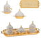 Alisveristime Ottoman Türkisch Griechisch Arabisch Espresso Kaffeetassen mit Untertasse und Deckel (Kristallset) (2er-Set) (Gold)