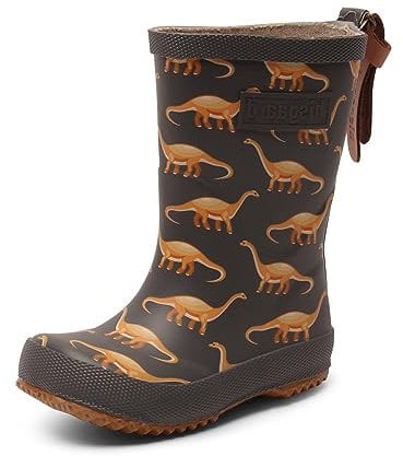 Bisgaard Unisex Kinder Basic Rubber Rain Boot, Camel Dinos, 24 EU Weit