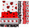 Konsait Ladybug Geschenkpapier großes Blatt flaches Geschenkpapier für Männer Frauen Jungen und Mädchen Geschenkpapier Geburtstag 4 verschiedene Designs 70 x 50 cm – 12 Blatt