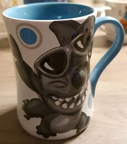 Disney Chunky Stitch Wearing Sunglasses Blue Spot Mug