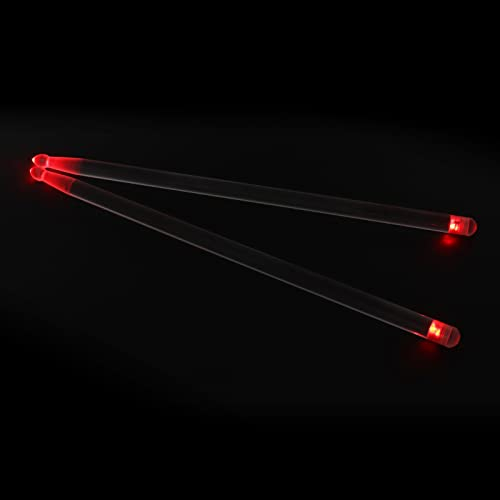 MuzcYM Paire de baguettes lumineuses à DEL 5 A avec 4 perles de lampe clignotantes pour performance sur scène (rouge)