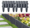 UISEBRT Rasenkante Kunststoff 11,2m Holz Optik Beeteinfassung Mähkante, Beetumrandung Rasenkante Wetterfest Gartenpalisade Garden Border Beetzaun, 1 Element (L x H): 28 x 24cm, Anthrazit