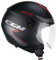CGM Casco open face, 167X FLO TECH Nero Rosso opaco lunga, S (55cm)