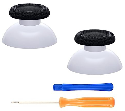 eXtremeRate Joystick pour ps5 Manette Accessoires,Stick Analogique pour ps4 Manette,Bâtons de Pouce-Noir&Blanc