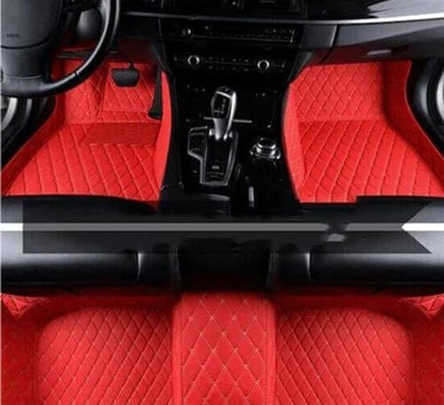 Autoteppich Fußmatten Auto Matten Boden Für Peugeot 406 1995-2004 4 Tür Saloon Anti-schmutzige Pads Leder Auto Matt Teppich Tapetes para Carro Auto Zubehör Automatte Fußmatte (Farbe : Racing Red, Gr