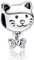 Rimgoris 925 Sterling Silver Charm for Women Bracelets Necklace Mother's Day Cat Bow Tie Dangle Charm Gift